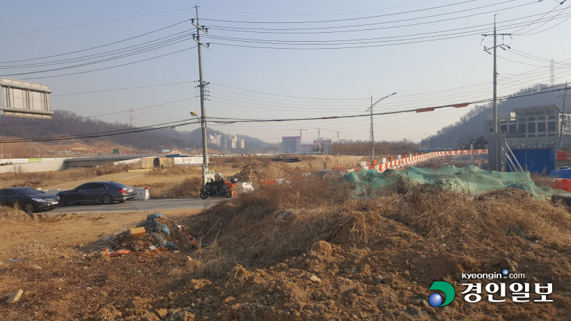 소사-원시선 시흥시청역 공사현장 인근 모습